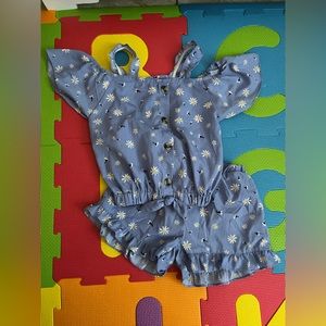 Girls floral shorts set